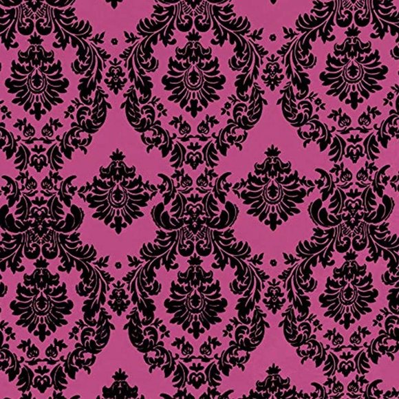 Velvet Damask Polyester Taffeta Fabric, All Colors - Picture 10 of 16
